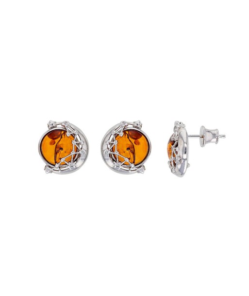 Boucles d'oreilles en argent et ambre Les magasins à Paris