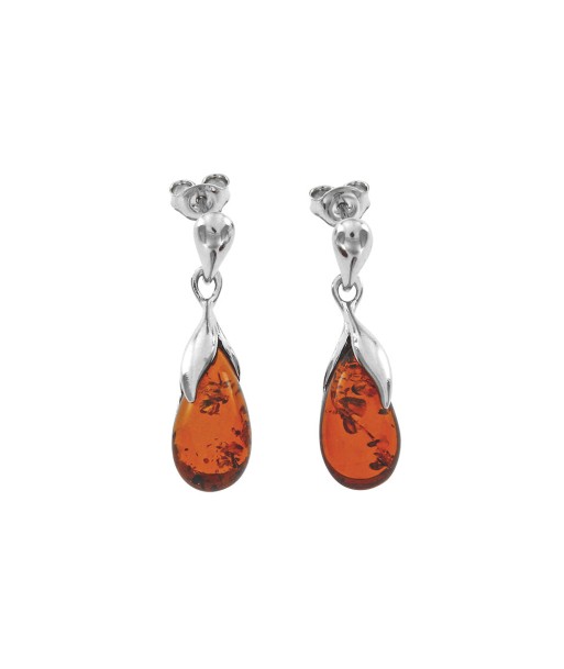 Boucles d'oreilles en argent et ambre Profitez des Offres !