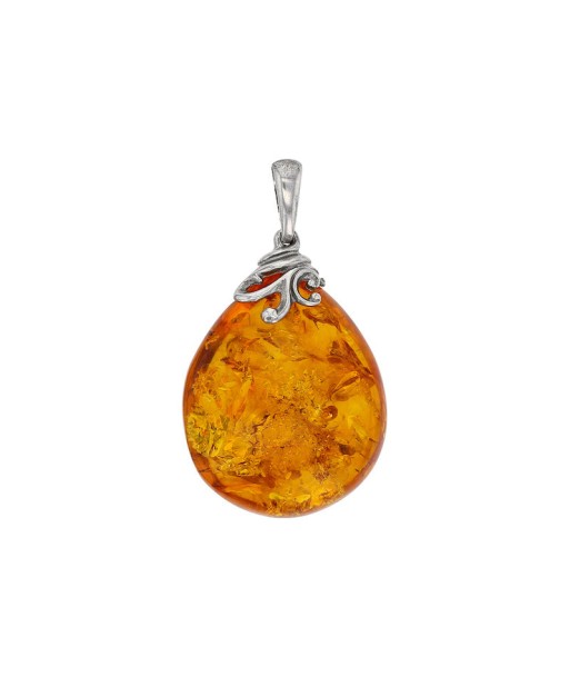 Pendentif en argent et ambre en ligne