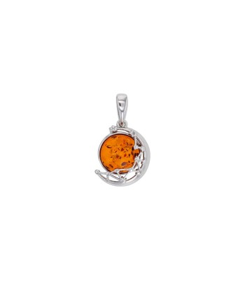 Pendentif en argent et ambre français