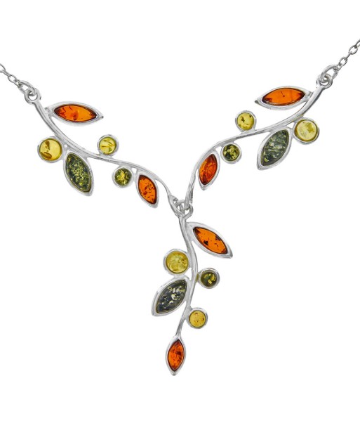 Collier en argent et ambre 50-70% off 