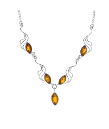 Collier en argent et ambre JUSQU'A -70%! 