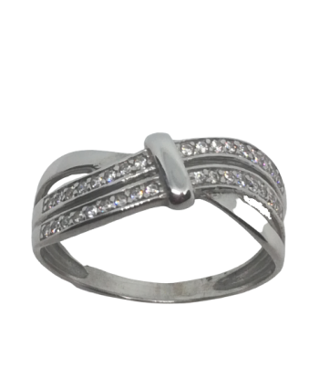 Bague en or gris, oxyde de zirconium sur le site 