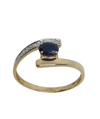 Bague en or, saphir et diamant livraison gratuite