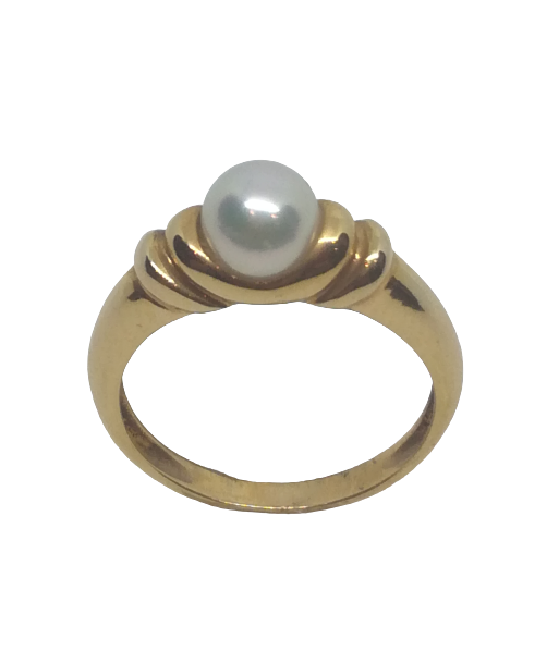 Bague en or, perle de culture les ctes