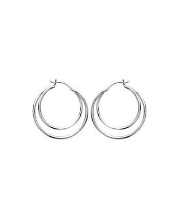 Boucles d'oreilles en argent en linge