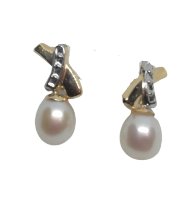 Boucles d'oreilles en or, perles de la marque