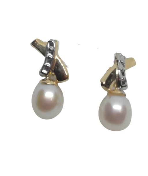 Boucles d'oreilles en or, perles de la marque