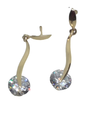 Boucles d'oreilles en or, oxyde de zirconium Comparez et commandez 