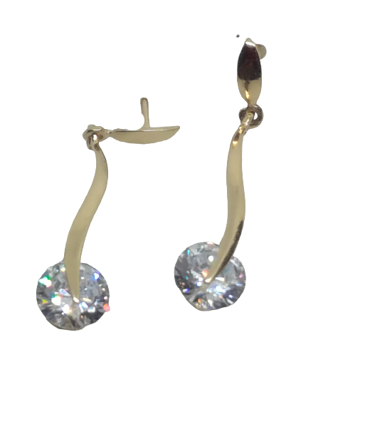 Boucles d'oreilles en or, oxyde de zirconium Comparez et commandez 