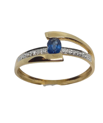 Bague en or, saphir et diamant france