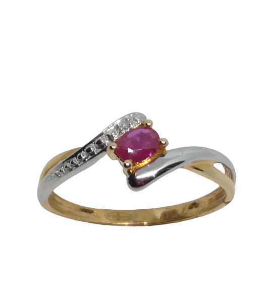 Bague en or, rubis et diamant outlet