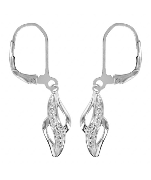 Boucles d'oreilles en argent en linge