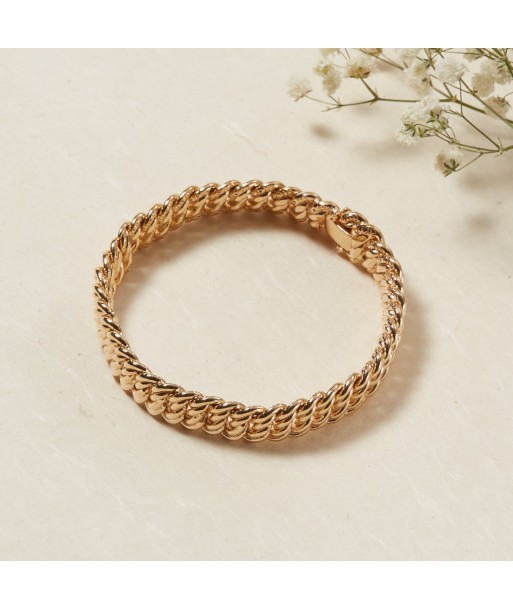 Bracelet maille américaine en plaqué or En savoir plus