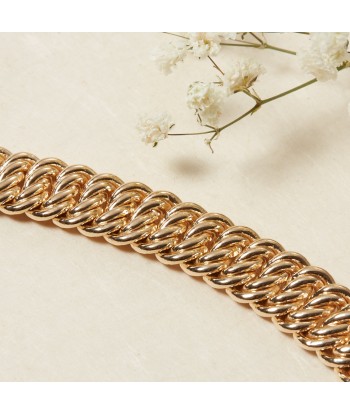 Bracelet maille américaine en plaqué or En savoir plus