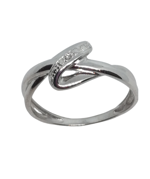 Bague en or gris, diamant pour bénéficier 