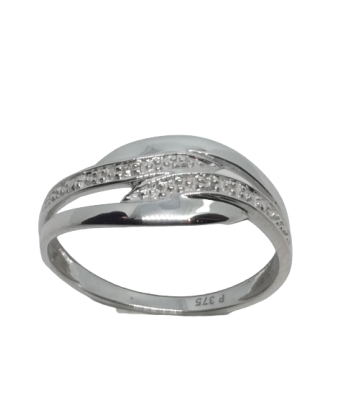 Bague en or gris, diamant Amélioration de cerveau avec