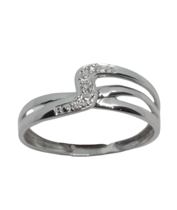 Bague en or gris, diamant Livraison rapide