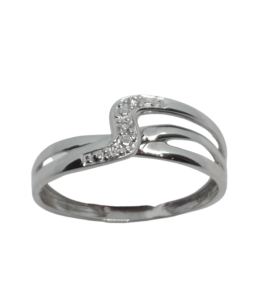 Bague en or gris, diamant Livraison rapide