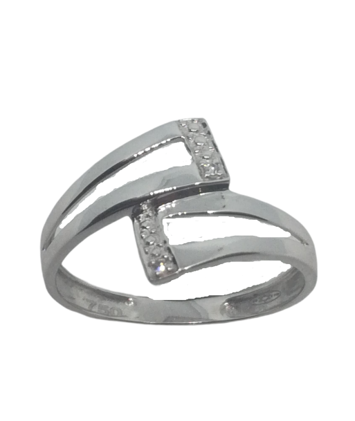 Bague en or gris, diamant 2024