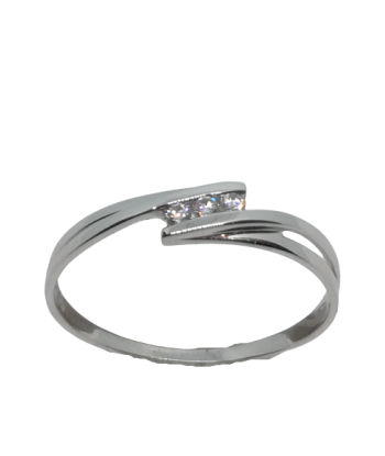 Bague en or gris, diamant Fin de série