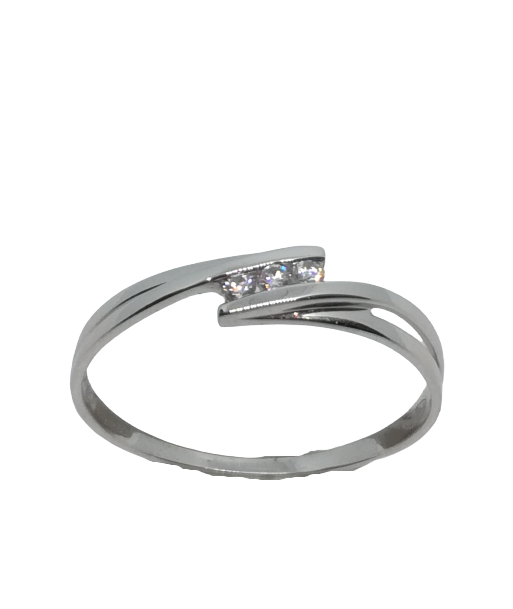 Bague en or gris, diamant Fin de série