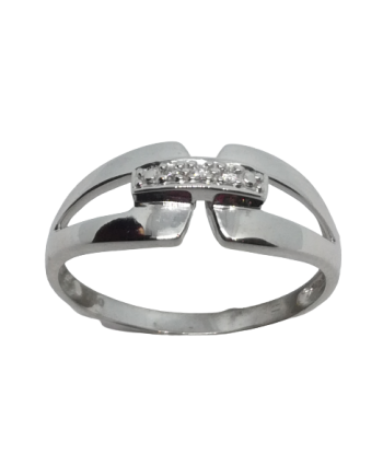 Bague en or gris, diamant Véritable concentré