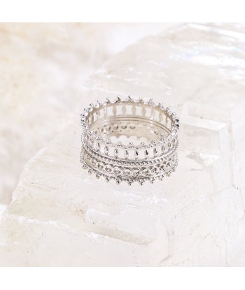 Bague dentelle en argent sur le site 