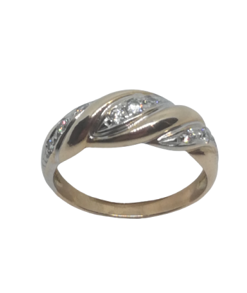 Bague en or, oxyde de zirconium de la marque