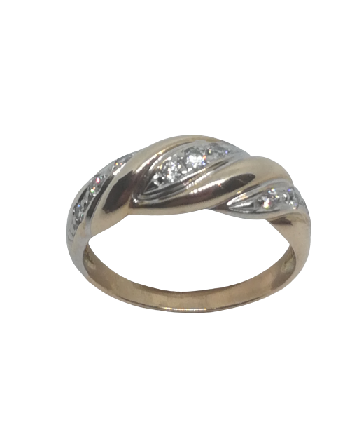 Bague en or, oxyde de zirconium de la marque