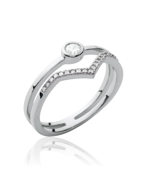 Bague Floraline en argent basket pas cher