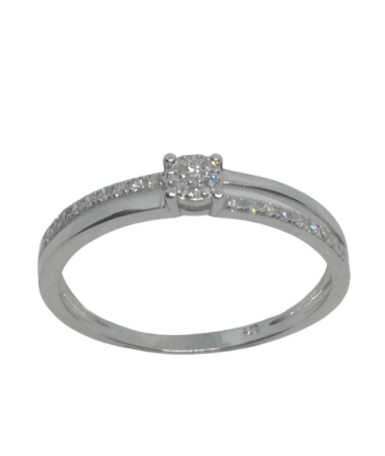 Bague en or gris, diamant vente chaude votre 