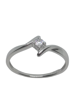 Bague en or gris, oxyde de zirconium store