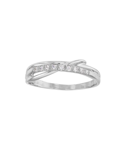 Bague en or gris, oxyde de zirconium Venez acheter