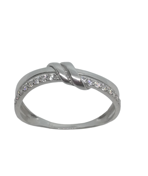 Bague en or gris, oxyde de zirconium pas cher chine