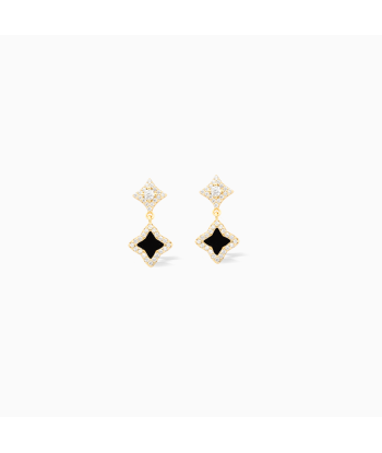 Stars & Flowers earrings dorées - Motif noir Voir les baskets