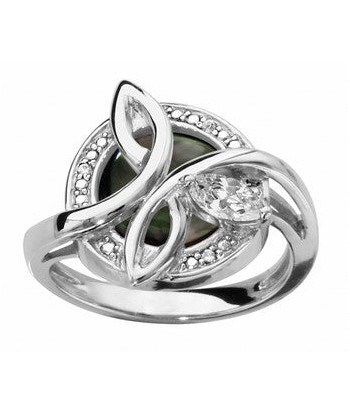 Bague en argent, oxydes les ctes