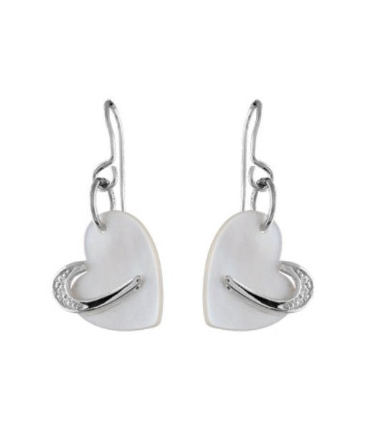 Boucles d'oreilles en argent, nacre chez Cornerstreet bien 