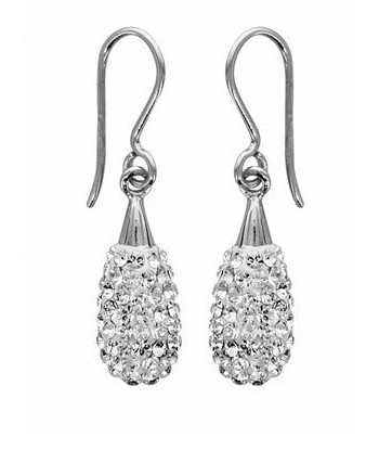 Boucles d'oreilles en argent, strass vous aussi creer 