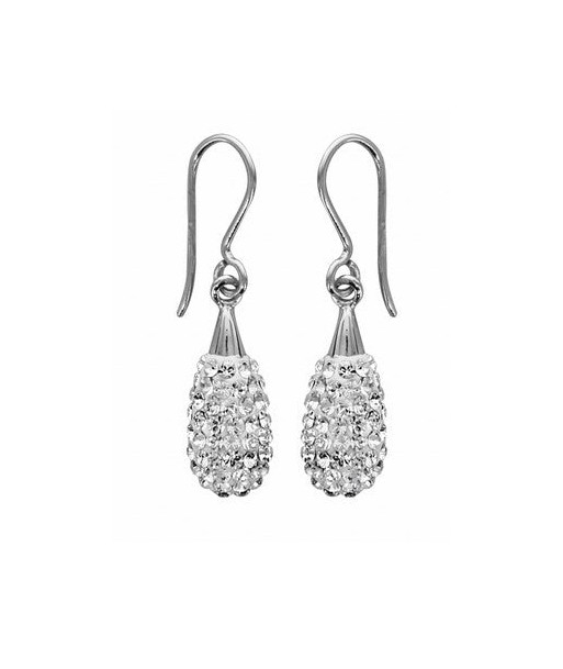 Boucles d'oreilles en argent, strass vous aussi creer 