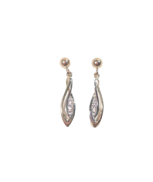 Boucles d'oreilles en or, oxyde de zirconium JUSQU'A -70%! 