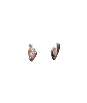 Boucles d'oreilles en or, oxyde de zirconium brillant des détails fins