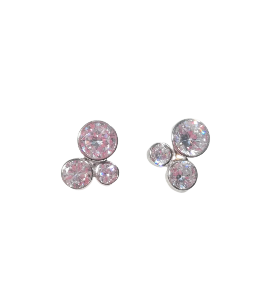 Boucles d'oreilles en or, oxyde de zirconium Véritable concentré