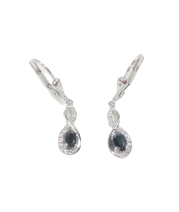 Boucles d'oreilles en or, spahir et oxyde de zirconium en ligne