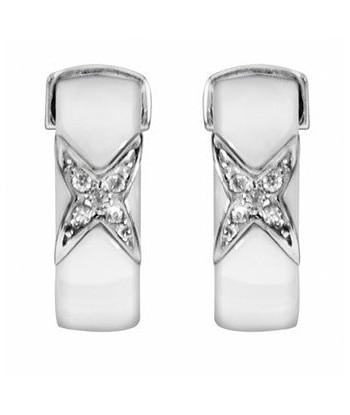 Boucles d'oreilles en argent , oxydes et céramique la chaussure