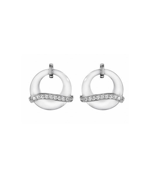 Boucles d'oreilles en argent , oxydes et céramique pas cheres