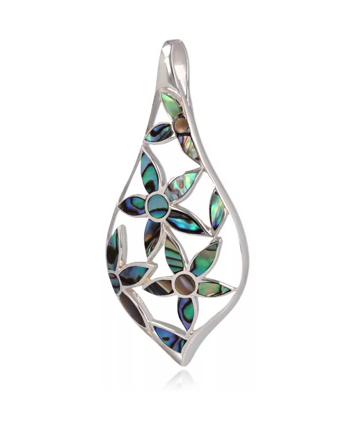 Pendentif en argent, nacre d'abalone de l' environnement