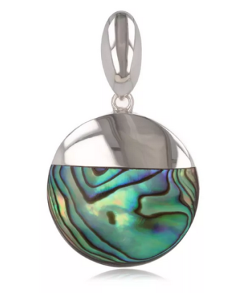 Pendentif en argent, nacre d'abalone plus qu'un jeu 