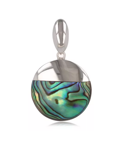 Pendentif en argent, nacre d'abalone plus qu'un jeu 